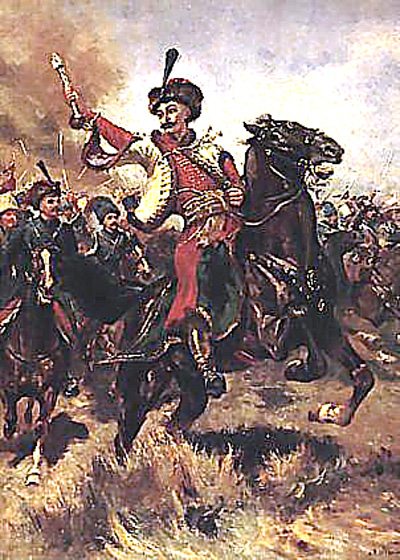 Iwan Bohun wydostaje z okrążenia resztki wojsk kozackich w czasie bitwy pod Beresteczkiem w 1651r. (autor nieznany-XIX w.)