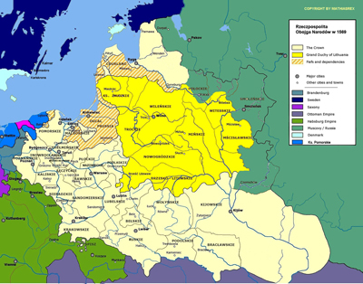 Mapa Rzeczypospolitej Obojga Narodów